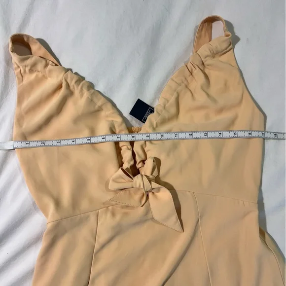 NWT A&F plunged neck slip midi dress size Medium petite in orange - Picture 4 of 9